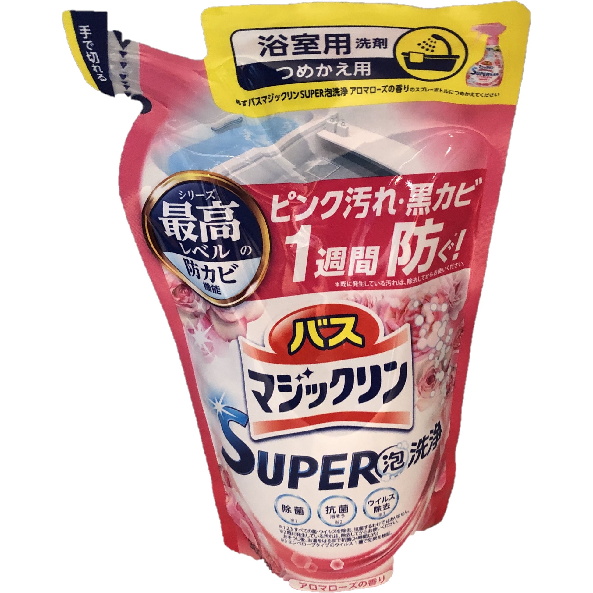 バスマジックリン SUPER泡洗浄 アロマローズの香り 詰替 300ml – トライアルネットスーパー ビジネス